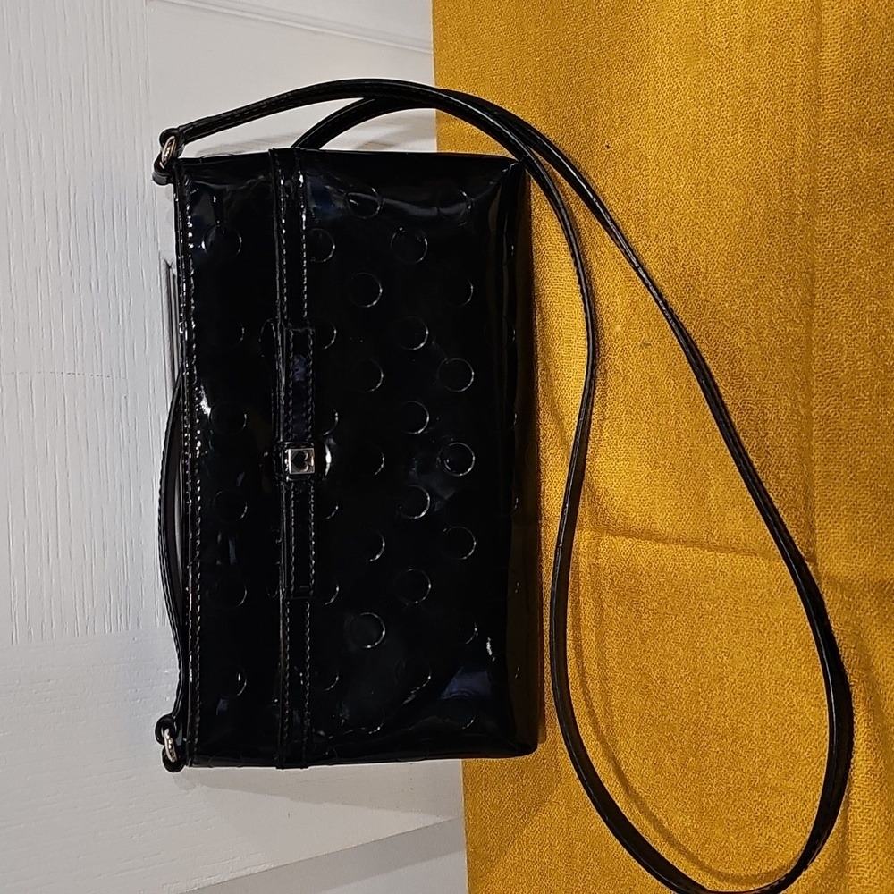 Kate Spade NY Camellia Street Amy Black Patent Crossbody Bag - Like New